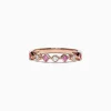 Effy Jewelry 14K Rose Gold Pink Sapphire and Diamond Band Ring, 0.27 TCW | Rings