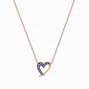 Effy Jewelry 14K Rose Gold Pink Sapphire Open Heart Necklace | Necklaces & Pendants
