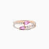 Effy Jewelry 14K Rose Gold Pink Sapphire and Diamond Bypass Ring | Rings