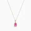 Effy Jewelry 14K Rose Gold Pink Sapphire Solitaire Pendant | Necklaces & Pendants