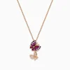 Effy Jewelry 14K Rose Gold Pink Sapphire and Diamond Butterfly Pendant | Necklaces & Pendants