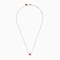 Effy Jewelry 14K Rose Gold Pink Sapphire and Diamond Necklace | Necklaces & Pendants