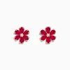 Effy Jewelry 14K Rose Gold Ruby Flower Earrings | Earrings