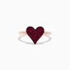 Effy Jewelry 14K Rose Gold Ruby Heart Ring | Rings