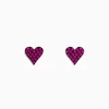 Effy Jewelry 14K Rose Gold Ruby Pave Heart Stud Earrings | Earrings