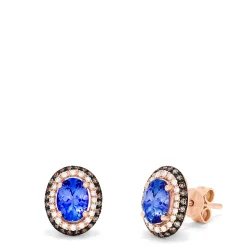 Effy Jewelry 14K Rose Gold Tanzanite and Diamond Stud Earrings, 1.70 TCW | Earrings