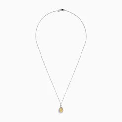 Effy Jewelry 18K Three Tone Gold Pear Shaped Yellow Diamond and Pink Diamond Halo Pendant | Necklaces & Pendants