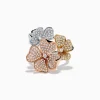 Effy Jewelry 14K Trio Flower Diamond Ring 0.82 TCW | Rings