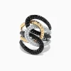 Effy Jewelry 14K Two Tone Gold Black and White Diamond Ring, 1.95 TCW | Rings