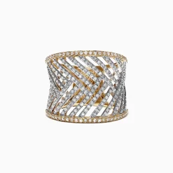 Effy Jewelry 14K Two Tone Gold Diamond Ring, 0.97 TCW | Rings