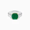 Effy Jewelry 18K Two Tone Gold Emerald and Diamond Ring | Rings