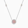 Effy Jewelry 14K Two Tone Gold Pink and White Diamond Necklace | Necklaces & Pendants