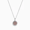 BH Multi 14K Two Tone Gold Pink and White Diamond Pendant, 0.54 TCW | Necklaces & Pendants