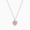 Effy Jewelry 18K Two Tone Gold Pink and White Diamond Heart Pendant | Necklaces & Pendants
