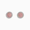 Effy Jewelry 14K Two Tone Gold Pink and White Diamond Earrings | Earrings