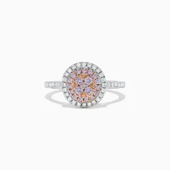 BH Multi 14K Two Tone Gold Pink and White Diamond Ring, 0.57 TCW | Rings