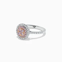 BH Multi 14K Two Tone Gold Pink and White Diamond Ring, 0.57 TCW | Rings