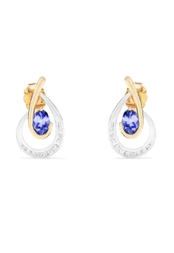 Effy Jewelry 14K Two Tone Gold Tanzanite and Diamond Earrings, 1.03 TCW | Earrings