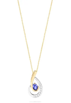 Effy Jewelry 14K Two Tone Gold Tanzanite and Diamond Pendant, 0.87 TCW | Necklaces & Pendants