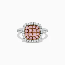 Effy Jewelry 14K Two Tone Gold White and Pink Diamond Ring | Rings
