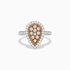 Effy Jewelry 14K Two Tone Gold White and Pink Diamond Ring | Rings