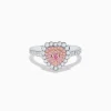 Effy Jewelry 18K Two Tone Gold White and Pink Diamond Heart Ring | Rings