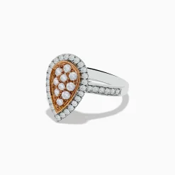 Effy Jewelry 14K Two Tone Gold White and Pink Diamond Ring | Rings