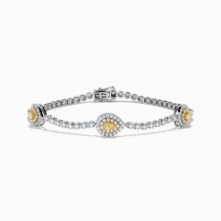 Effy Jewelry 18K Two Tone Gold Yellow and White Diamond Bracelet | Bracelets
