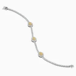 Effy Jewelry 18K Two Tone Gold Yellow and White Diamond Bracelet | Bracelets