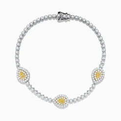 Effy Jewelry 18K Two Tone Gold Yellow and White Diamond Bracelet | Bracelets