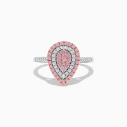 Effy Jewelry 14K Two Tone Pink and White Diamond Ring | Rings