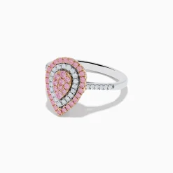 Effy Jewelry 14K Two Tone Pink and White Diamond Ring | Rings