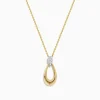 Effy Jewelry 14K Two-Tone Gold and Diamond Dewdrop Pendant | Necklaces & Pendants