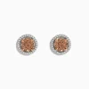 BH Multi 14K Two-Tone Gold Espresso Diamond Stud Earrings | Earrings