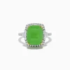 Effy Jewelry 14K Two-Tone Gold Green Jade and Diamond Ring | Rings