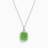 Effy Jewelry 14K Two-Tone Gold Jade and Diamond Pendant | Necklaces & Pendants