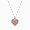 Effy Jewelry 18K Two-Tone Gold White and Pink Diamond Heart Pendant | Necklaces & Pendants