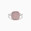 Effy Jewelry 14K Two-Tone Pink and White Diamond Ring | Rings