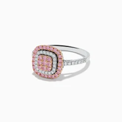 Effy Jewelry 14K Two-Tone Pink and White Diamond Ring | Rings