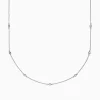 Effy Jewelry 14K White Gold 18" Diamond Station Necklace, 0.21 TCW | Necklaces & Pendants