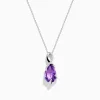 Effy Jewelry 14K White Gold Amethyst and Diamond Pendant | Necklaces & Pendants