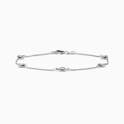 Effy Jewelry 14K White Gold Bezel Diamond Bezel Bracelet | Bracelets