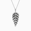 Effy Jewelry 14K White Gold Black and White Diamond Pendant, .89 TCW | Necklaces & Pendants