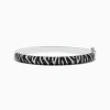 Effy Jewelry 14k White Gold Black and White Diamond Zebra Print Bangle | Bracelets