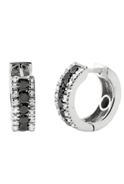 Effy Jewelry 14K White Gold Black and White Diamond Earrings, 0.92 TCW | Earrings