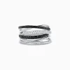 Effy Jewelry 14K White Gold Black and White Diamond Ring, 0.56 TCW | Rings