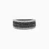 Effy Jewelry 14K White Gold Black and White Diamond Ring, 1.28 TCW | Rings