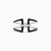 Effy Jewelry 14K White Gold Black and White Diamond Ring, 0.49 TCW | Rings