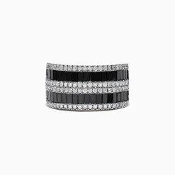Effy Jewelry 14K White Gold Black and White Diamond Ring, 2.48 TCW | Rings