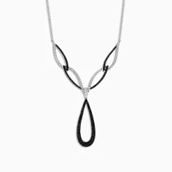 Effy Jewelry 14K White Gold Black and White Diamond Necklace, 1.46 TCW | Necklaces & Pendants